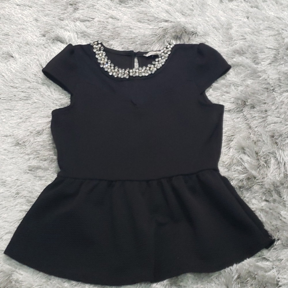 Girl black blouse